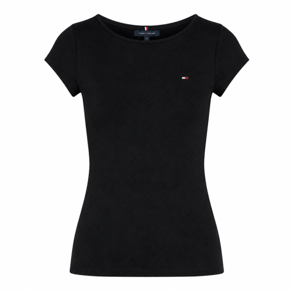 Tommy Hilfiger T-shirts hauts et polos Noir - T-SHIRT SLIM DRAP - M - Ref 36 €